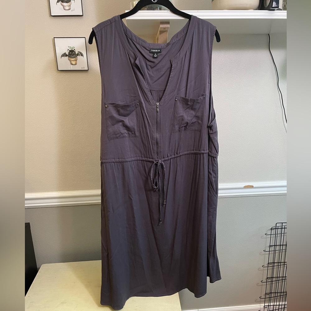 Gray Torrid skater style dress